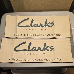 Clarks Cream Canvas Shoe Store Banners